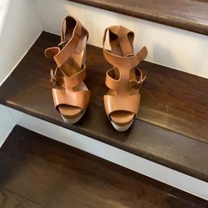 Pedro Garcia brown wedge sandal